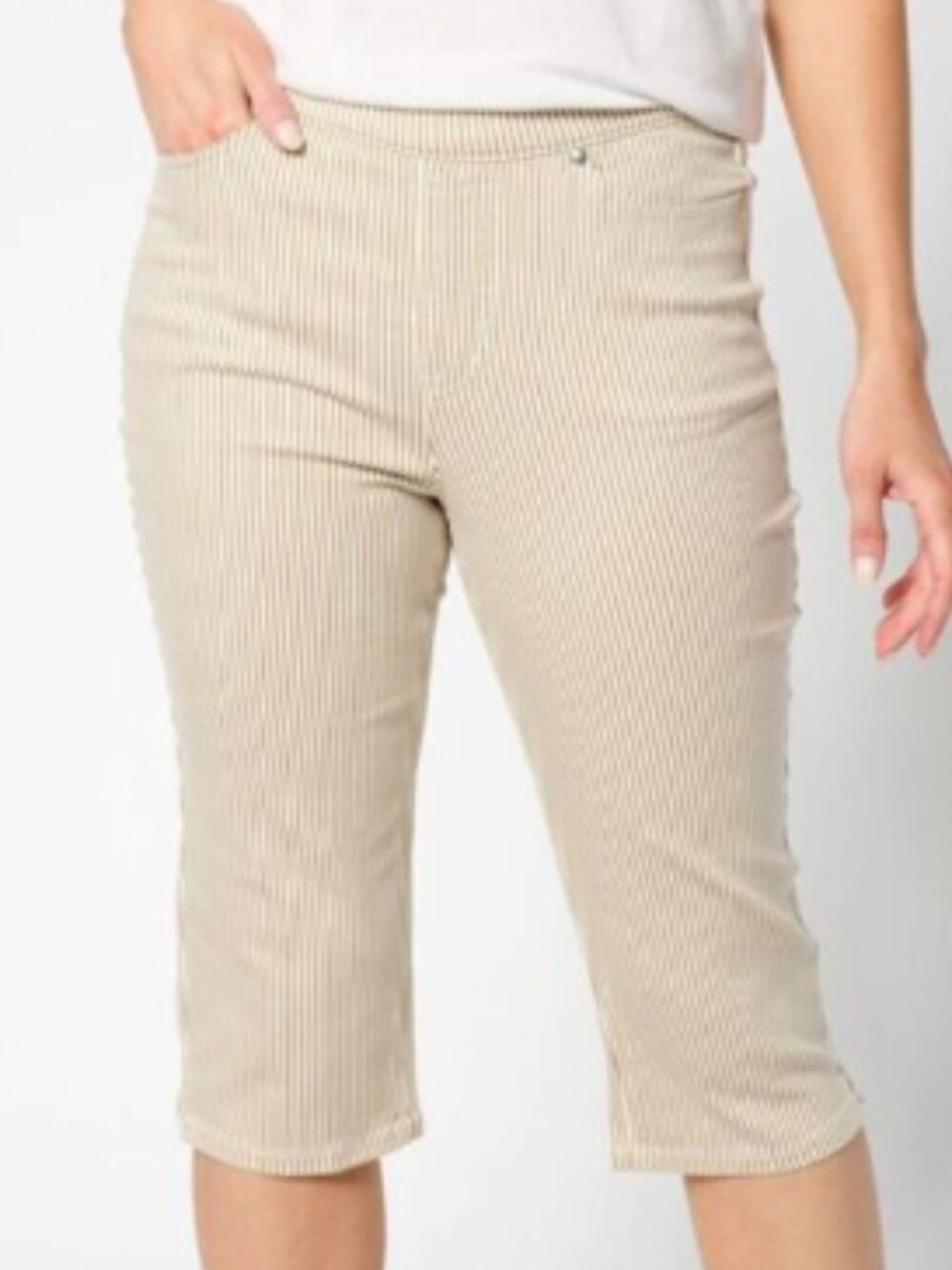 Isaac Mizrahi Live! True Denim Pull On Printed Pedal Pusher